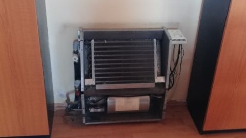 Fancoil a burkolata nélkül